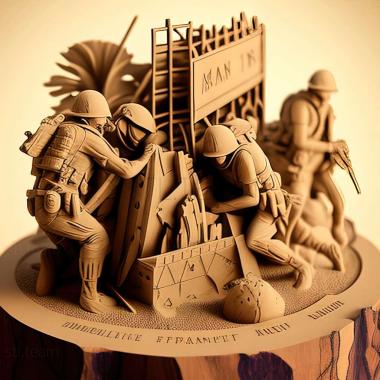 3D model Desert Rats vsAfrika Korps game (STL)